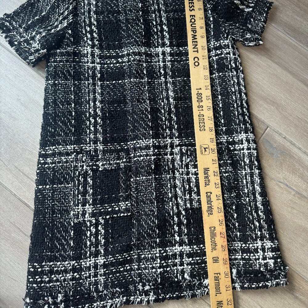 Very J Black & White Tweed Shift Dress – Women’s Medium – Chic Workwear - Picture 5 of 8
